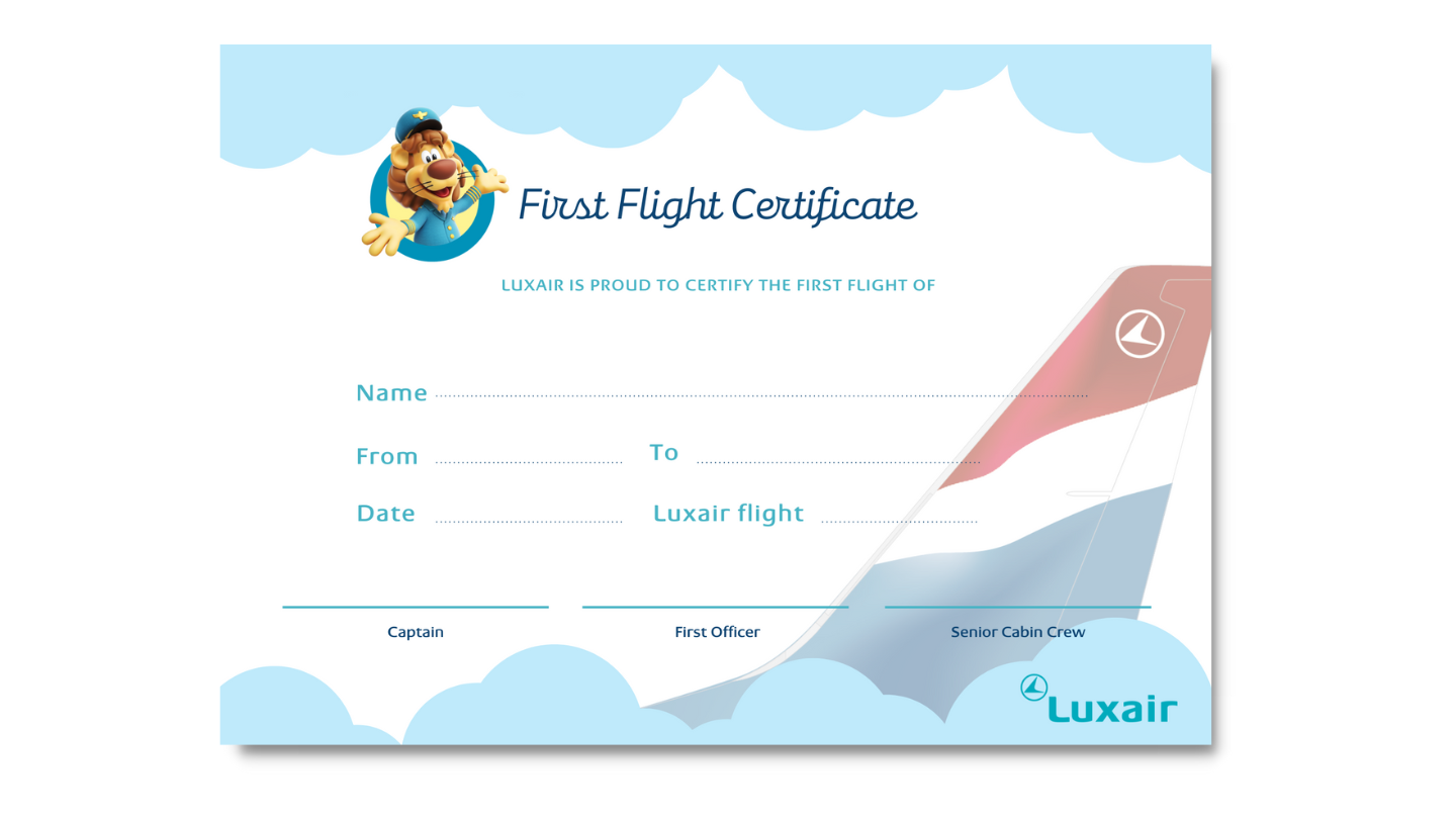 FIRST FLIGHT CERTIFICATE